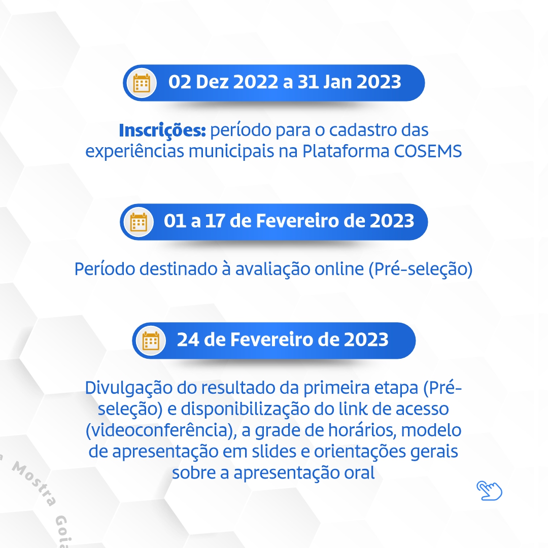 INSCRIÇÕES PRORROGADAS: 3ª Mostra Goiana De Experiências Exitosas E ...